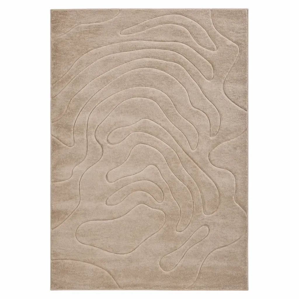 Alfombra Carving Zoom (Bege, 150X200CM)