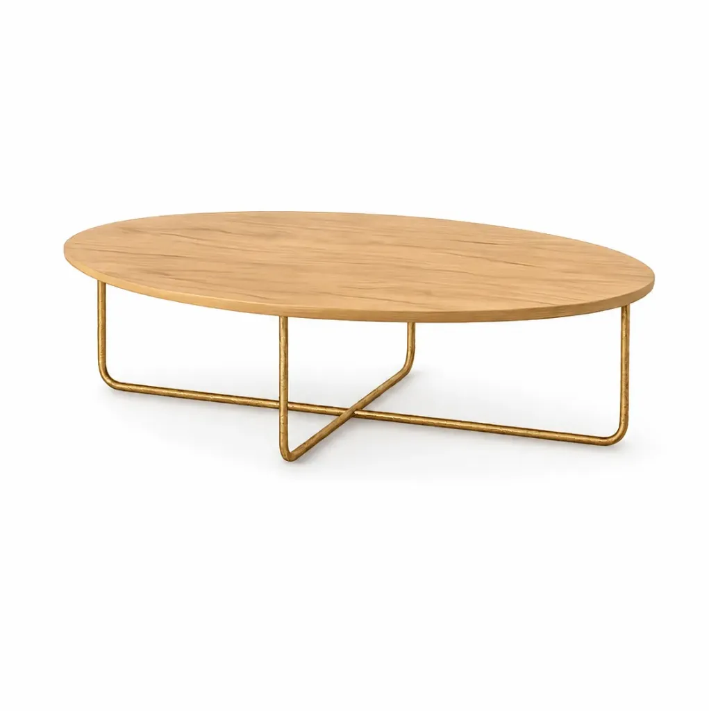 Mesa de Centro Ovalada Elora (Champagne, Dorado)