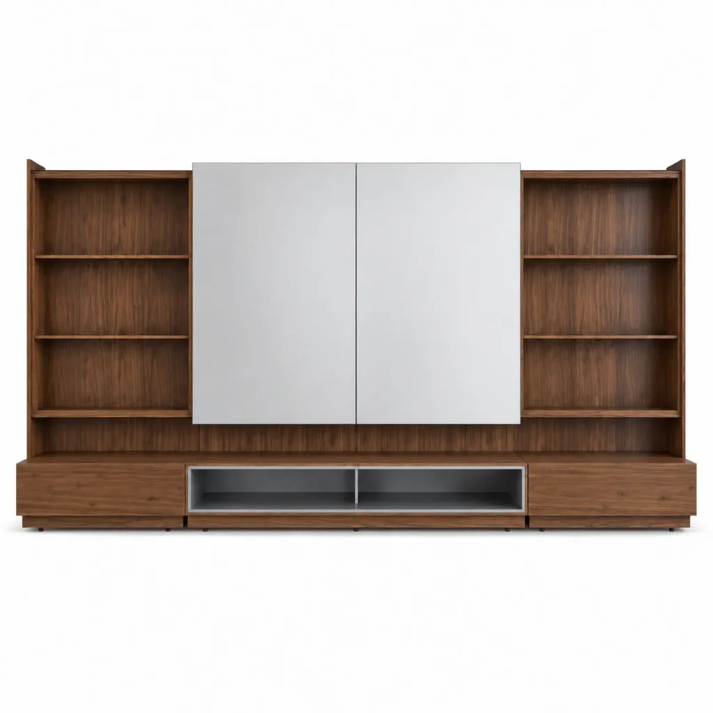 Rack Home Paollo - Espejo bronce