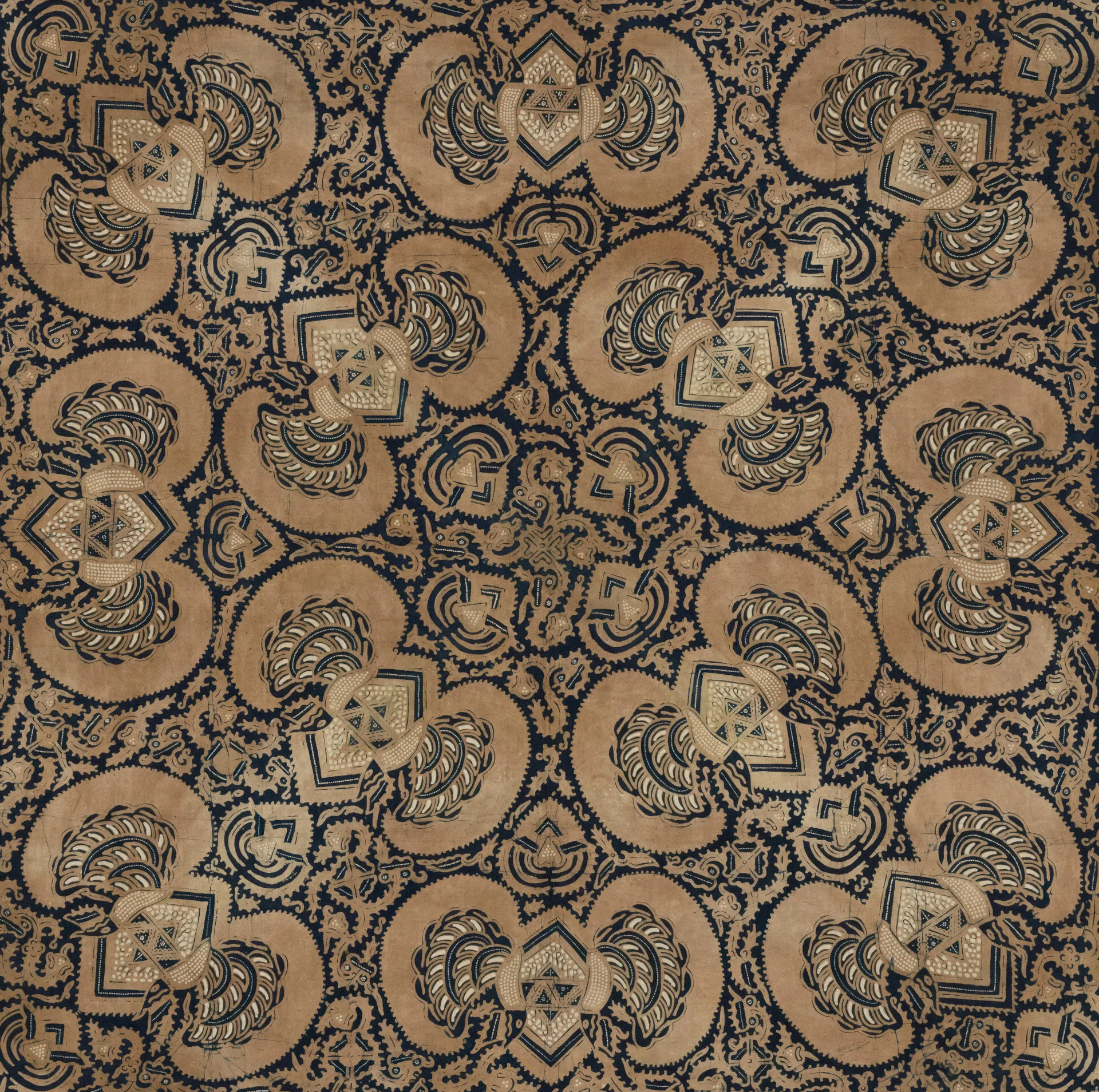 Papel mural Ébano Tribal - Colección Patrones y Flores
