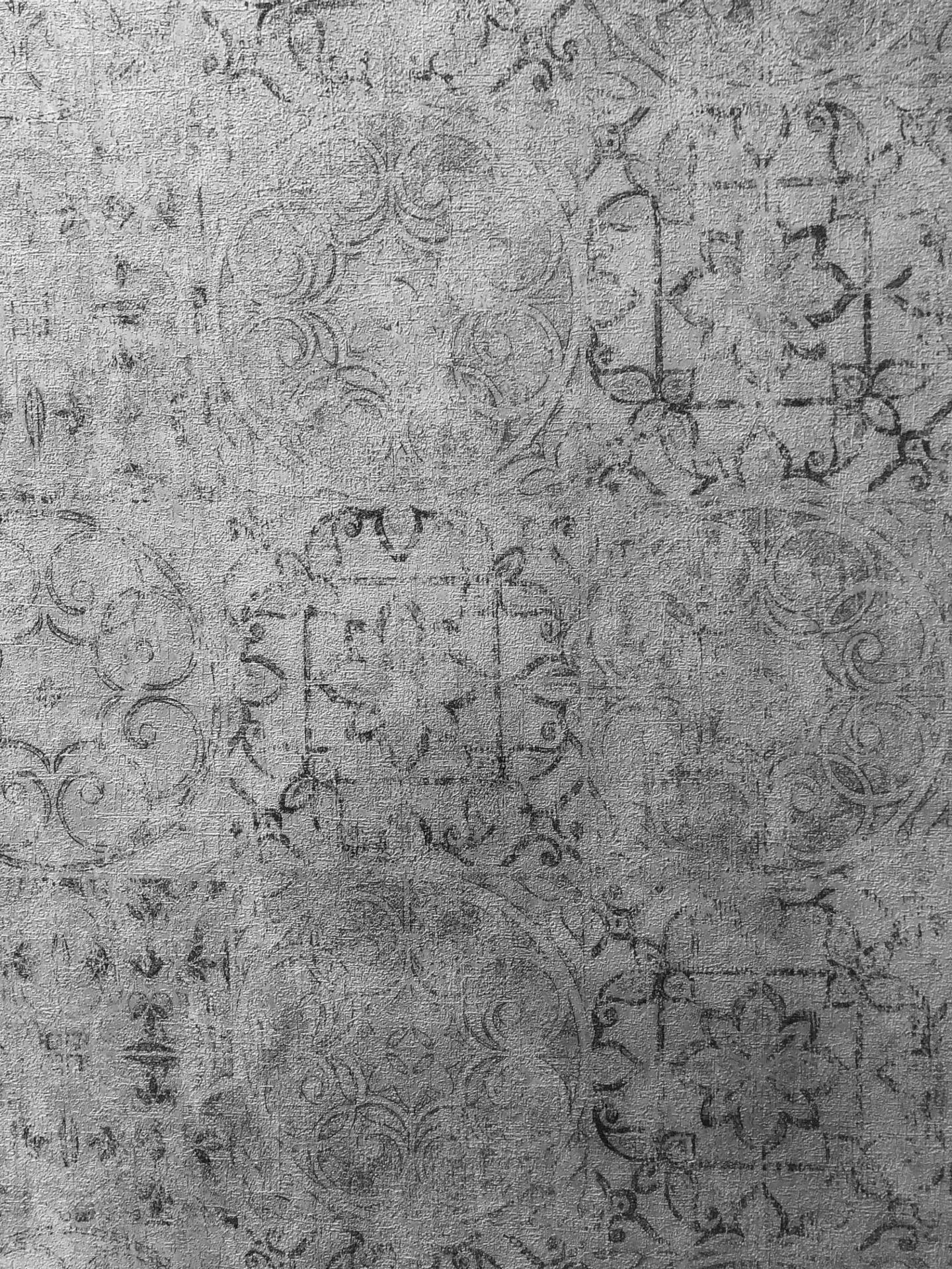 Papel mural Ornamento Grafito - Colección Texturas