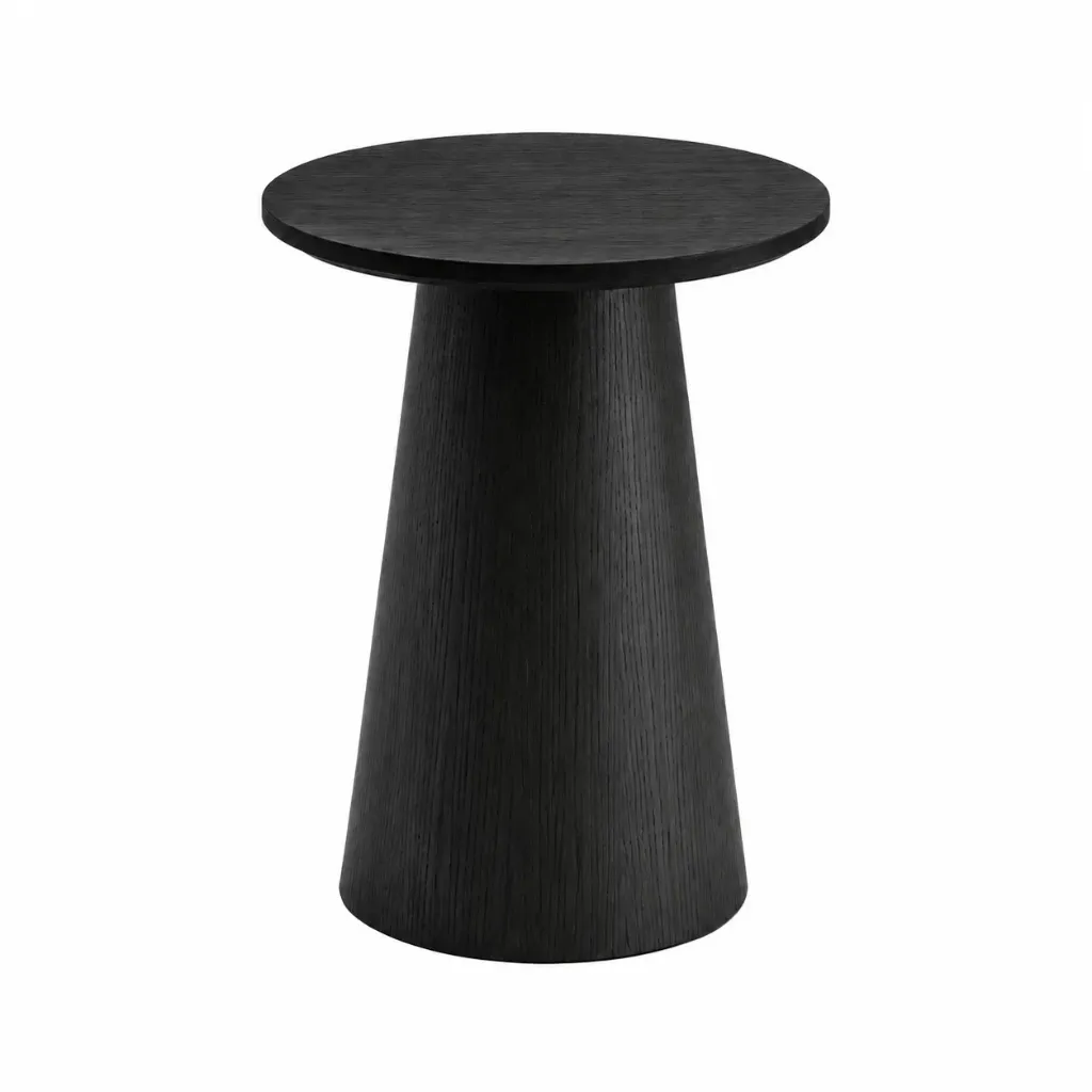 Mesa Lateral Alta Cono (Madera negra)